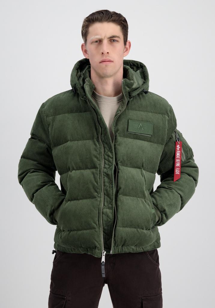 Winter Jacket Alpha Industries Puffer Cord (138118) Sage-green