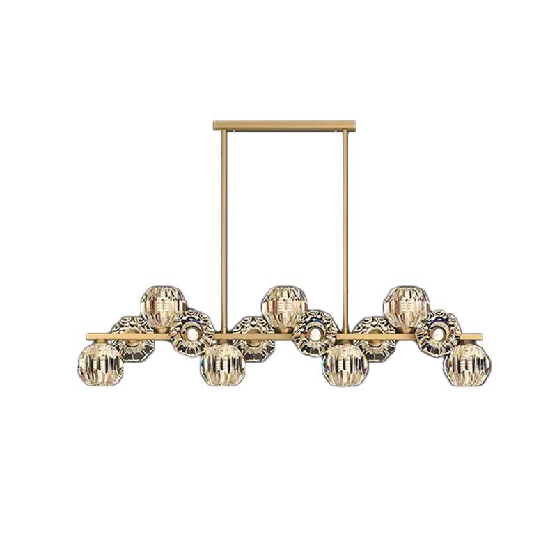 Nordic Luxury All-Copper Crystal Chandelier for Dining and Bar