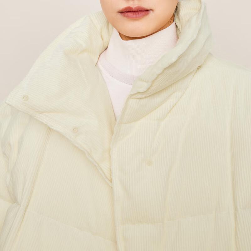 LESS Women's Loose Fit Stand Collar Short Down Jacket