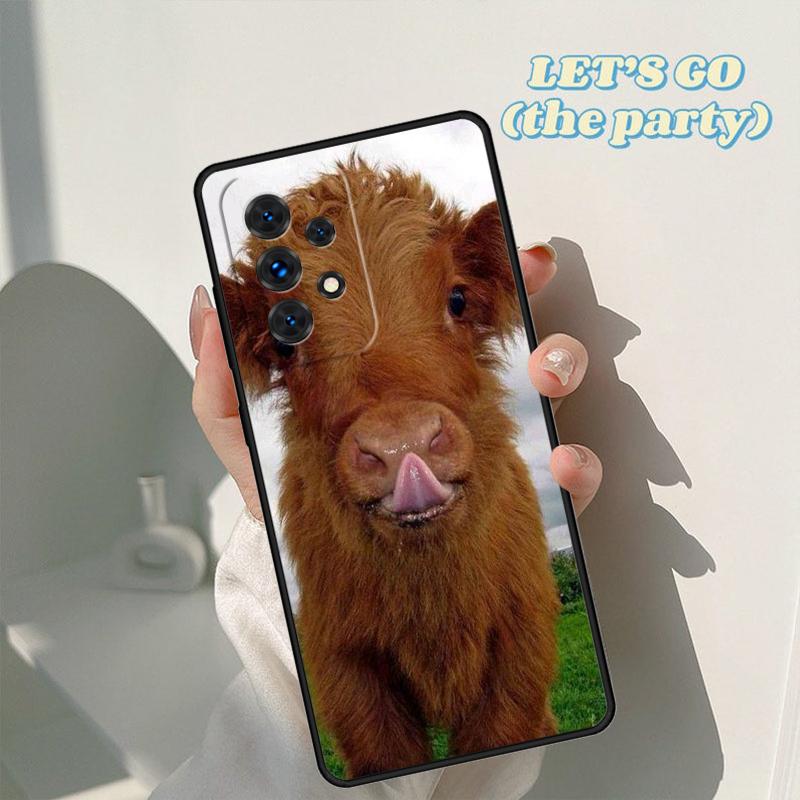 Cow cute spot cartoon print phone case For Samsung Galaxy A42 A31 A40 A51 A71 A32 A80 A91 A52 A72 A73 A20e A21S A50 A70 A11 A12