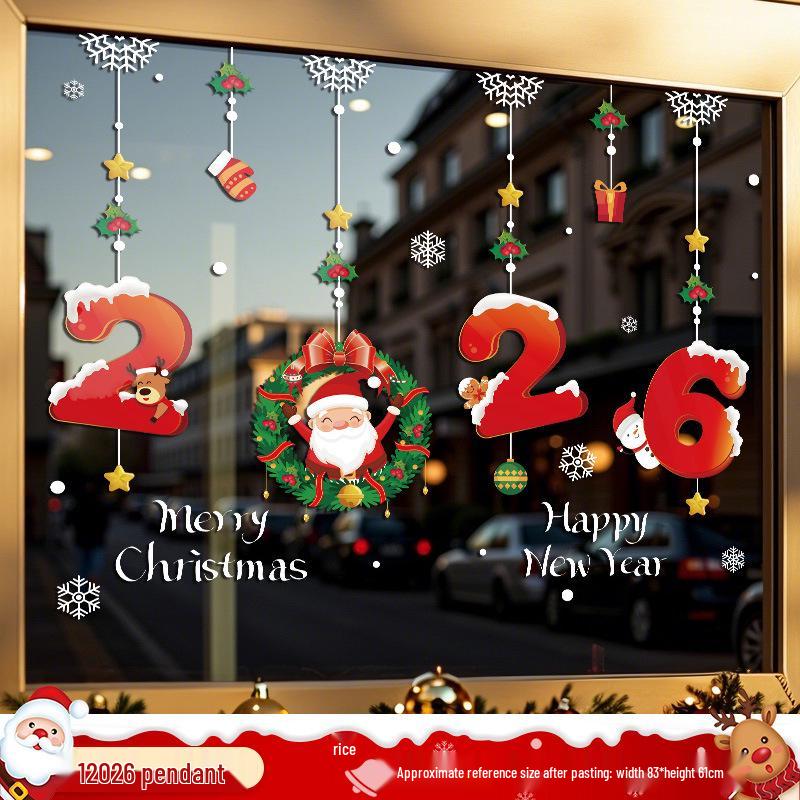 Santa Claus Window Cling Christmas Decoration Decal