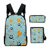 Classic Novelty Peculiar Dreamteam 3D Print 3pcs/Set Pupil School Bags Laptop Daypack Backpack Inclined Shoulder Bag Pencil Case