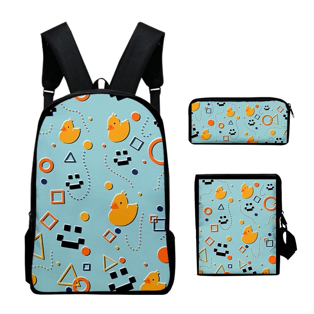 Classic Novelty Peculiar Dreamteam 3D Print 3pcs/Set Pupil School Bags Laptop Daypack Backpack Inclined Shoulder Bag Pencil Case