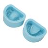 2pcs Dental Material Female Mold Full Mouth Soft Silicone Edentulous Female Plaster Model