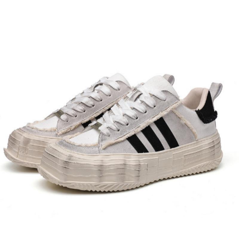 Danjianji same style old canvas shoes women's platform 2024 new spring versatile couple niche dirty shoes board shoes