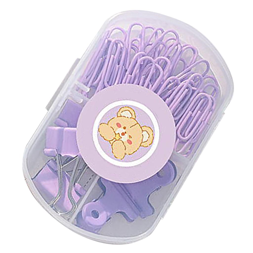 Paper Clips Set Sturdy Box Packed Light Cute Portable Multi Purpose Office Clips Set for Family