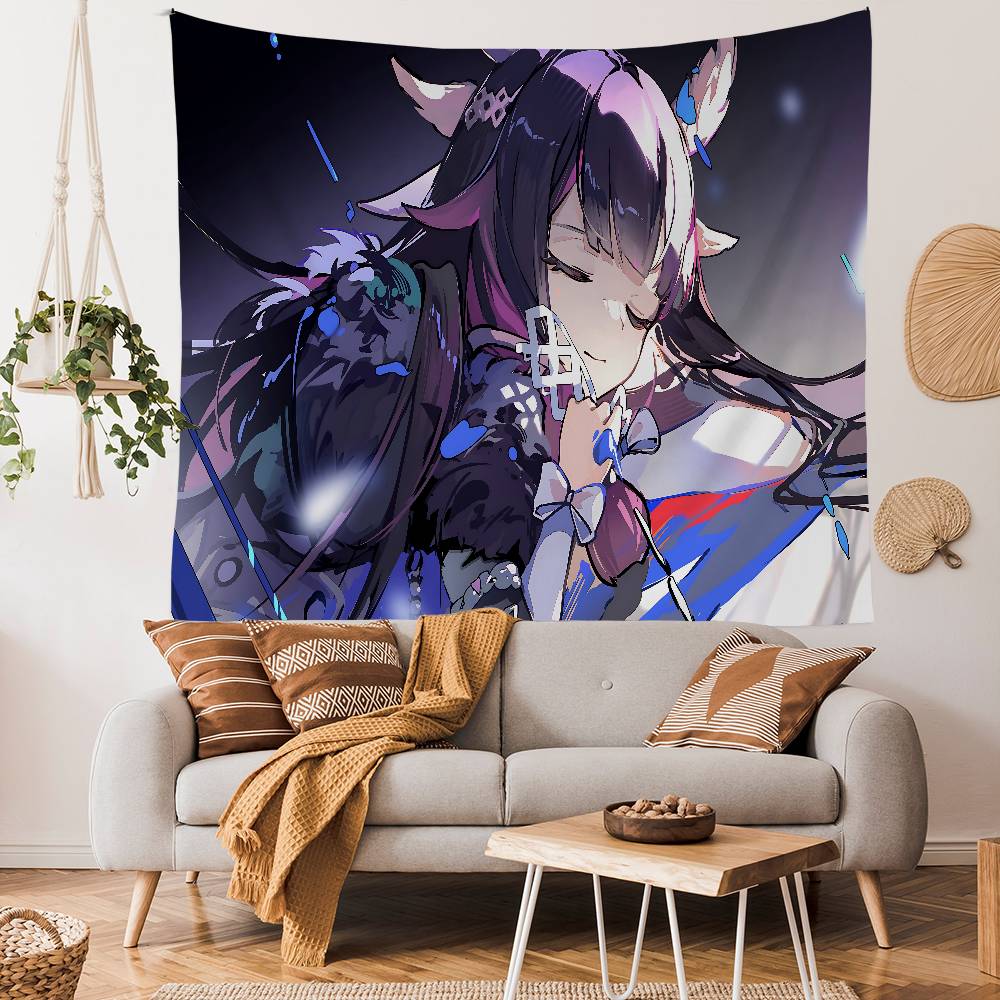 Genshin Impact Columbina Anime Cartoon Tapestry Bohemian Wall Tapestries Mandala Wall Hanging Sheets