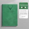 Custom Logo A5 Soft Leather Notebook with Deer Head for Business Meetings