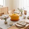 ENAMELED CAST IRON POT 24cm 4L HAGE MUSTARD