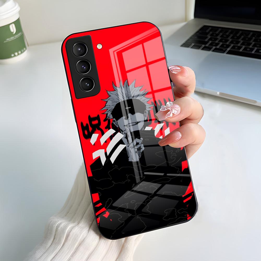 

Чохол для телефону J-Jujutsu K-Kaisen G-Gojo для Samsung A56 A36 A26 A16 A15 A25 A35 A55 A14 A34 A24 A54 Скляний чохол Samsung A34
