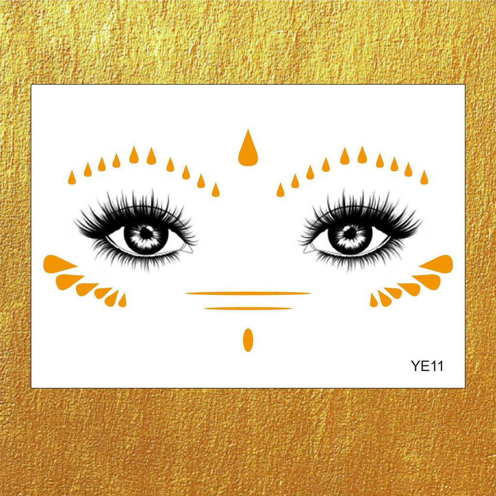 New Style Waterproof & Sweatproof Face Tattoo Stickers for Makeup