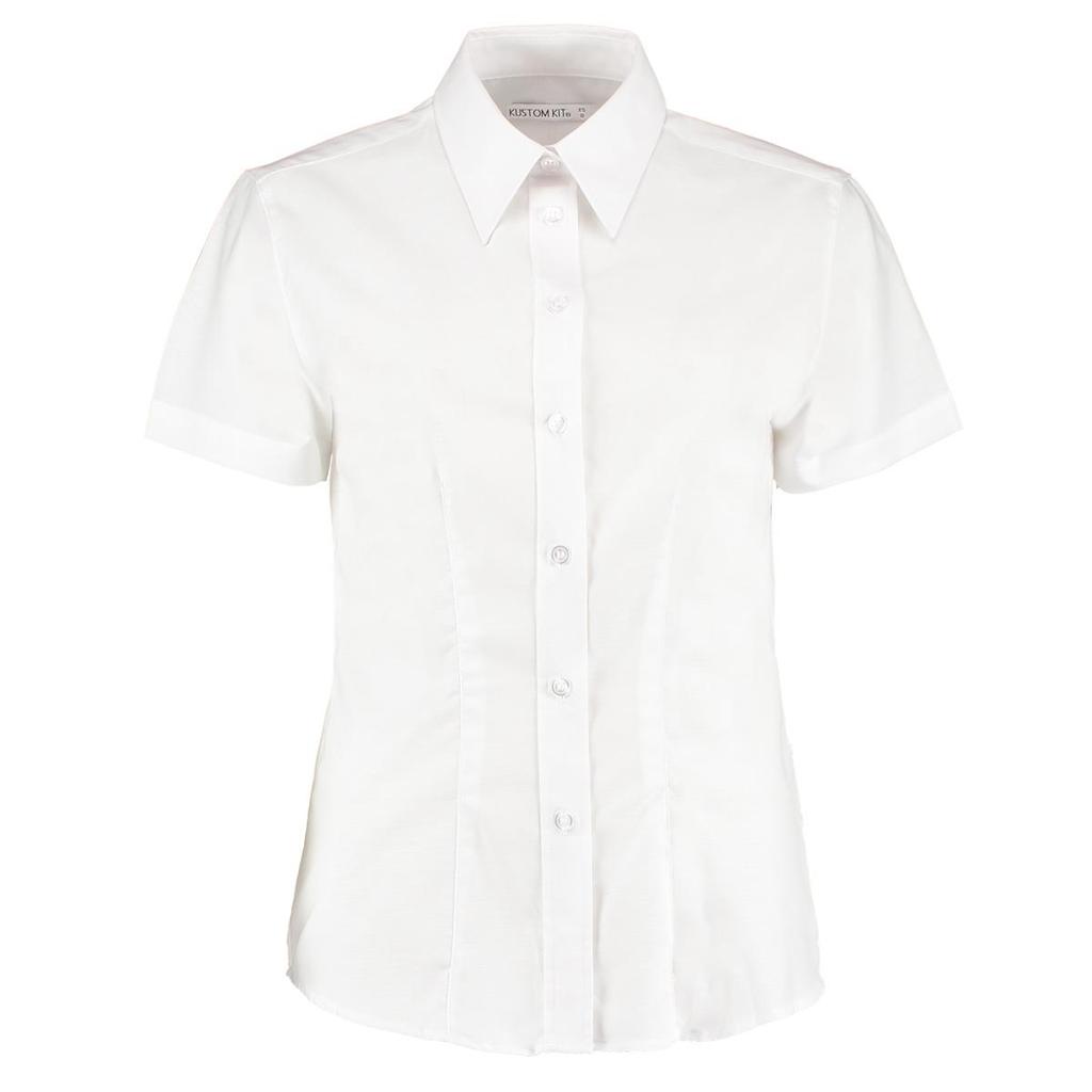 Kustom Kit Ladies Workwear Oxford Short Sleeve Shirt