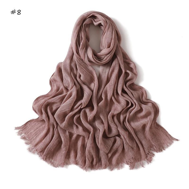 Plain Turbans Tie Dyed Rayon Hijab Scarf Thin Ramadan Ombre Wrap Elastic Shawls High Quality Foulards Muslim Head Snood 180*70Cm