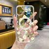 Fresh Floral Green Leaf Magnetic Mobile Phone Case iPhone11/11Pro Alec Transparent Protective Case Apple 11PM