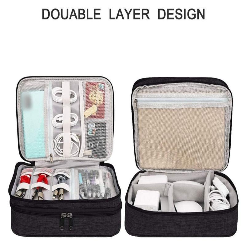 Travel Storage Case For Electronic Gadgets Cosmetics Portable Oxfords Cloth Organiser Multifunctional Makeup Bag