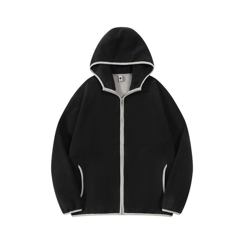 Men's Double-Sided Fleece Hoodie Autumn and Winter Warm Windbreaks Zipper Jackets for Men