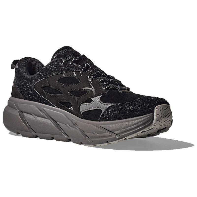HOKA ONE ONE Clifton L Elite Terrain System Black Satellite Grey Sneakers 1150910-BCKST