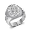 Anello da Uomo Color Oro Zirconia Cubica Nostra Signora di Guadalupe Vergine Maria Anello Religioso