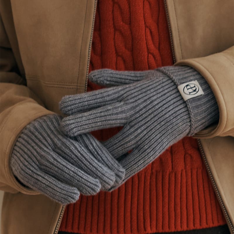 JUDY AND PAUL Knit Finger Hole Color Gloves (8 colors)