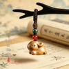 Sandalwood Year of the Rabbit Keychain - Women's Cute Rabbit Pendant for Schoolbag or Car Lanyard.