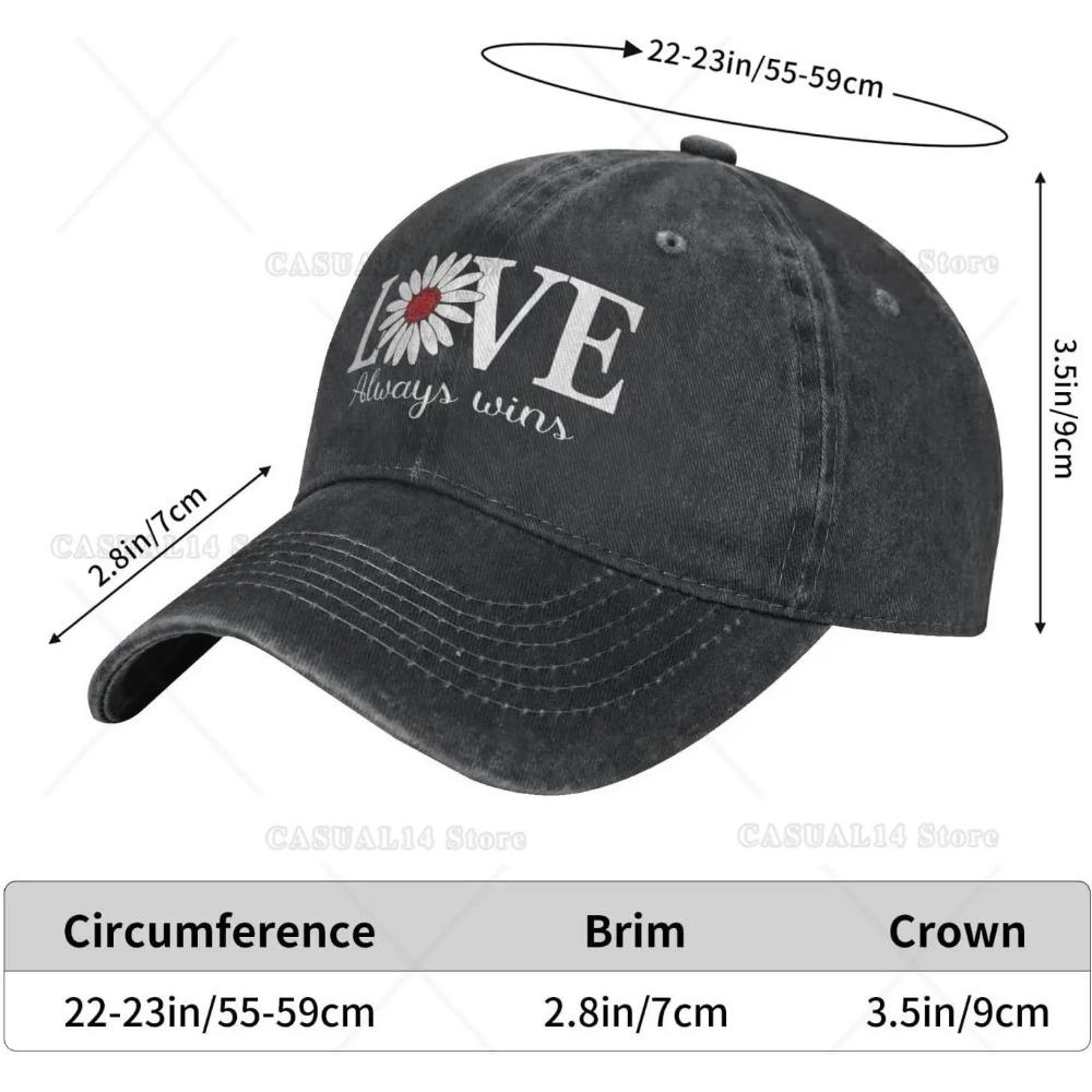 Hat Love Always Wins Hat Women Dad Hats Cute Hats One Size Unisex Mens Cap All Seasons
