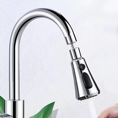 Aeratore per rubinetto da cucina, 3 modalità, universale, girevole a 360°, anti-schizzo, prolunga per rubinetto, per lavabo, risparmio idrico, filtro per rubinetto