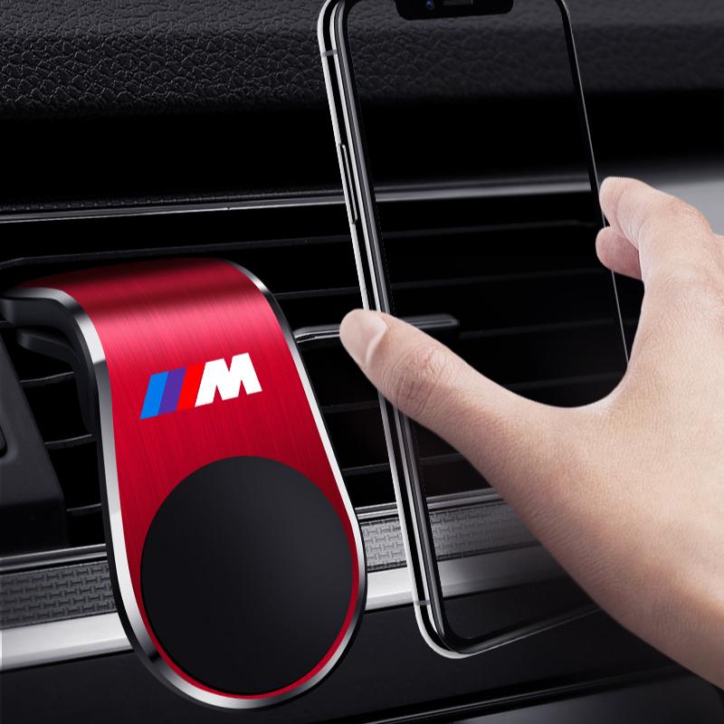 M LOGO Emblem Car Magnetic L-shaped Car Dedicated GPS Phone Holder For BMW Performance F30 F10 E90 E46 X6 E60 E70 E36 X3 X5 X7 X2 E91