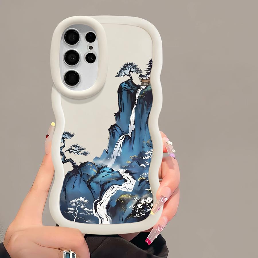 Soft Phone Cover Case for Samsung Galaxy S24 S20 FE S22 Ultra A26 S21 A25 S25 S23 Plus A35 A54 A24 A34 A55 A36 Mountains Waters