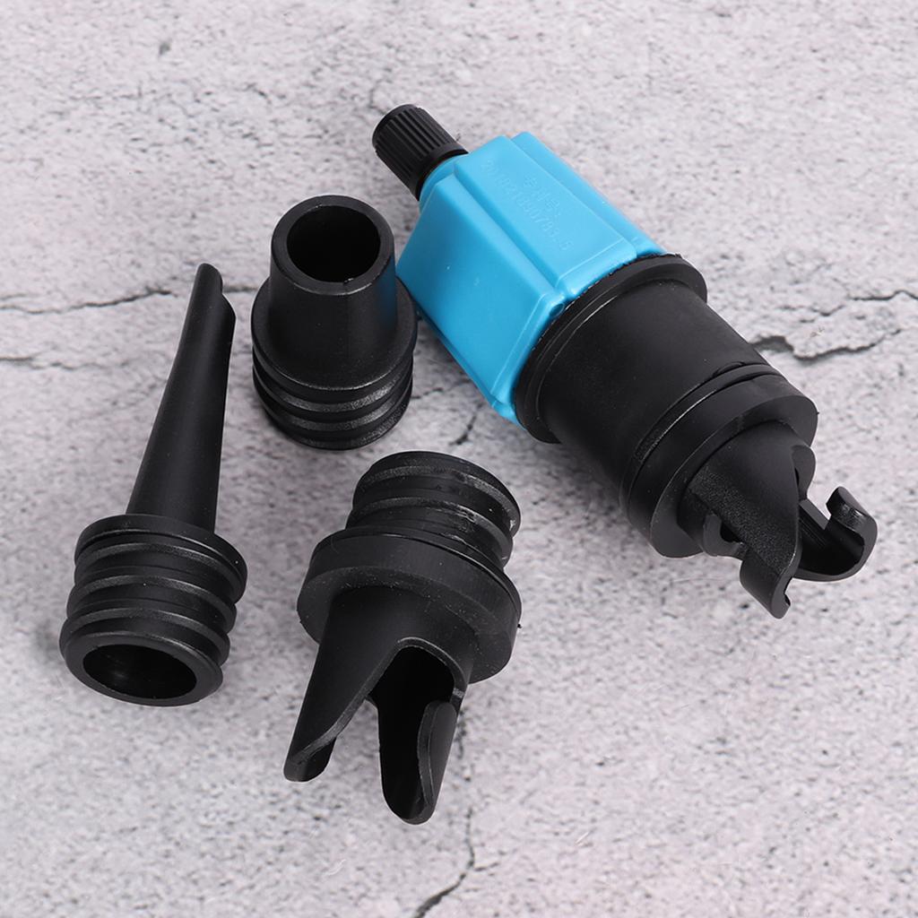 SUPs Pump Adapter Inflatable Air Valve Adaptor with 3 Air Faucet for Paddle Board Canoe Assault Boat