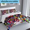 Custom Name 3PCS Friday Night Bedding Set Including 1pc Duvet Cover And 2pcs Pillowcases for Bedroom, Dormitory Gift Home Decor