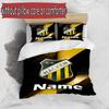 3pcs Duvet Cover Set (1*Duvet Cover + 2*Pillowcase, Without Core), Custom Name BK Hacken Pattern Bedding Set, Home Bedroom Decor Gift