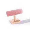 Fashion Velvet Bracelet Storage Rack Wooden T-shape Watches Bangle Necklace Holder Jewelry Display Stand Counter Showcase Props