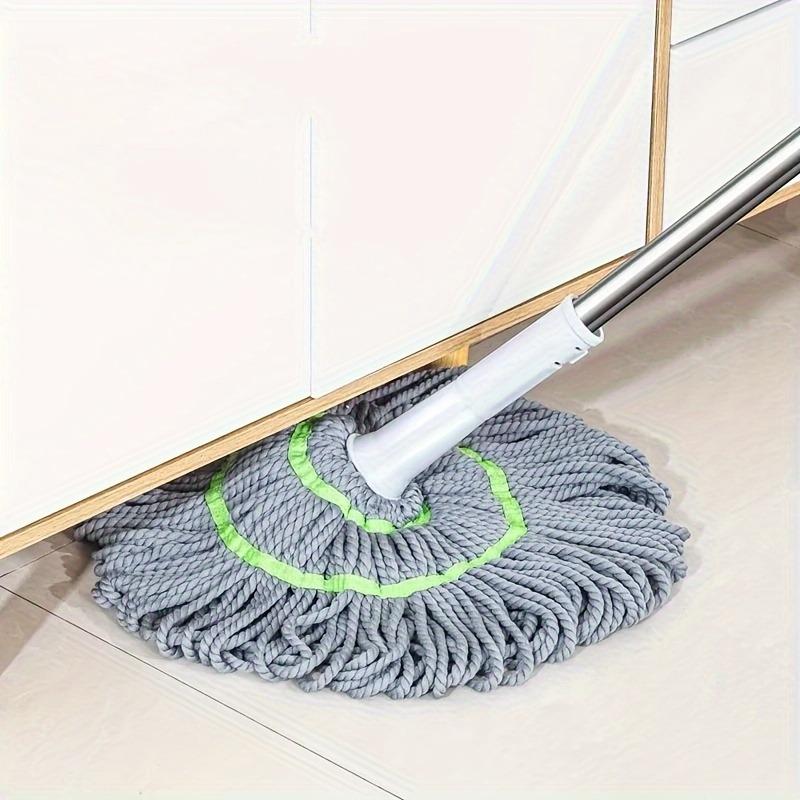 Easy Hands-Free Self-Wringing String Mop for Versatile Wet and Dry Rotary Cleaning - Living Room, Bedroom, Toilet, Kitchen, and Floor Surfaces
