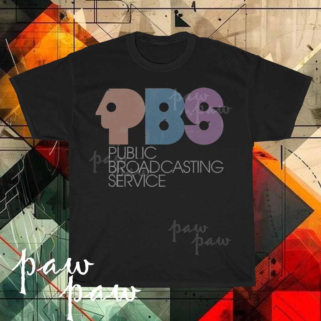 Новая мужская футболка PBS с винтажным логотипом, потертым активным логотипом, смешная, размеры от S до 5XL XXXL