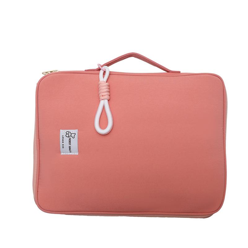 

TS JYL laptop bag,Cartoon Bear Hand Tablet Sleeve Japanese 14 Inch Laptop 11 Inch Bag small розовый