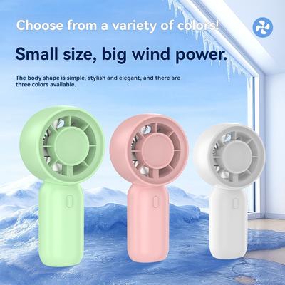 Summer Portable Mini Handheld Fan, 3 Levels High Air Volume Refrigeration Office Desktop Fan, Usb Rechargeable Battery Fan