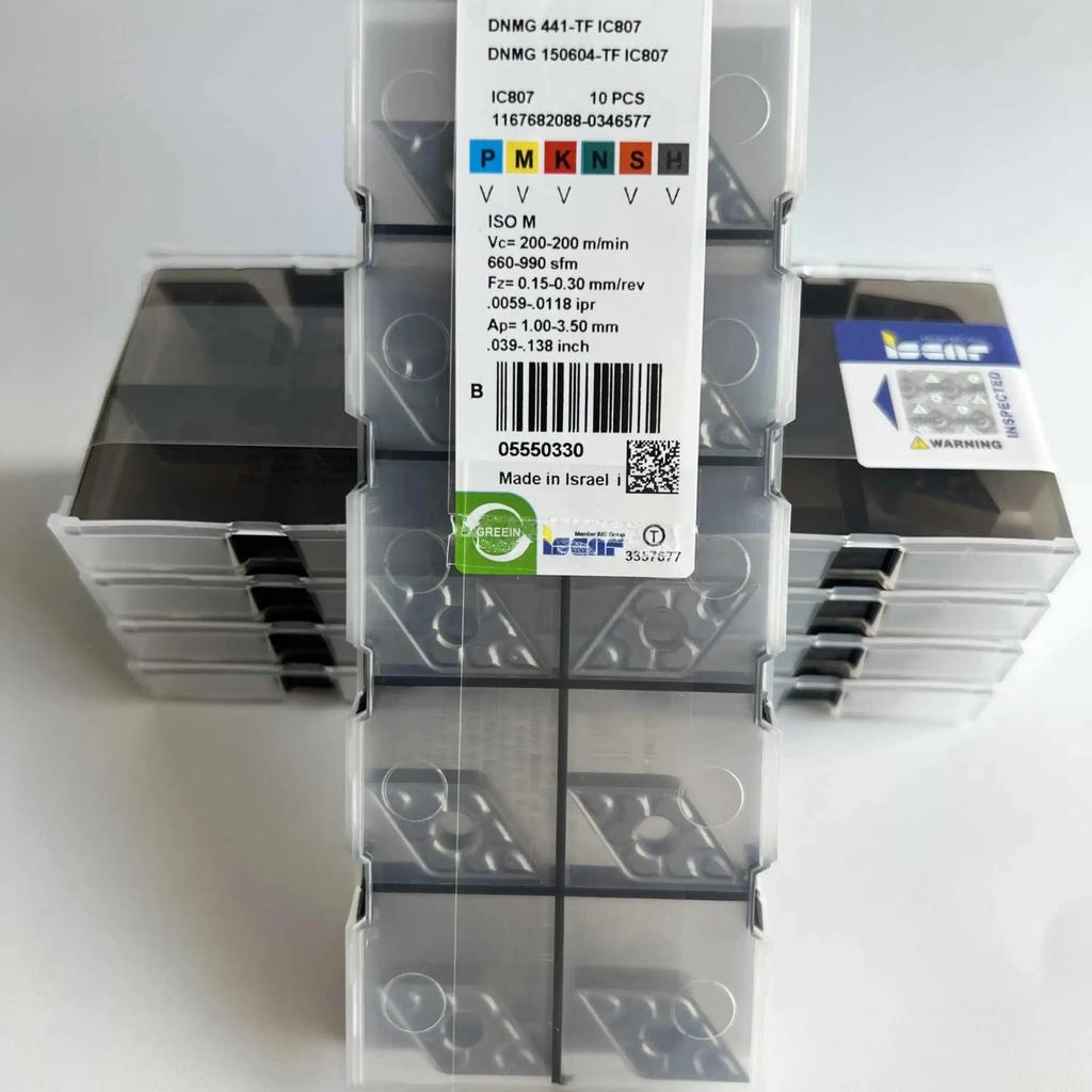 ISCAR / DNMG150604-TF IC807 /Industrial indexable Carbide Inserts 10 PCS