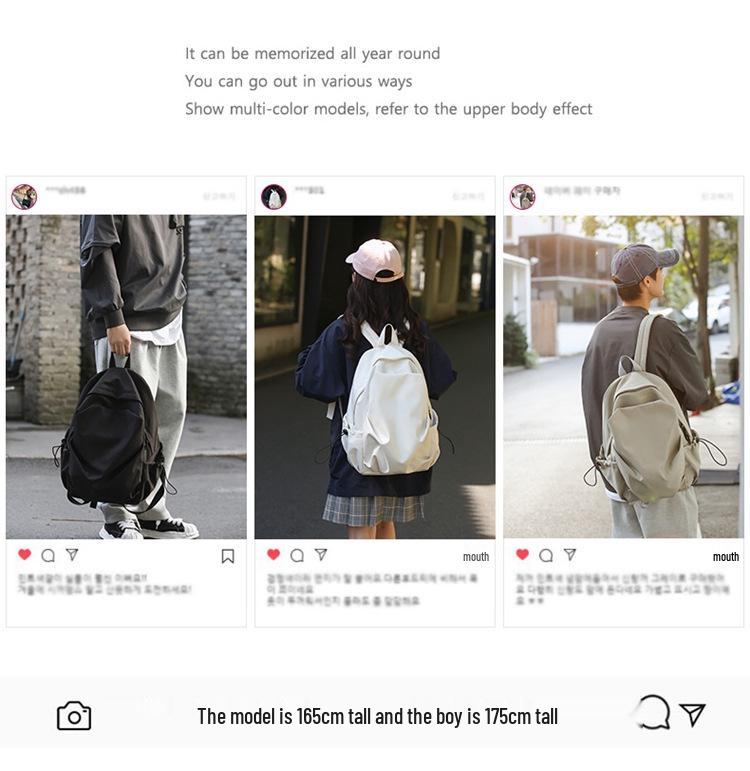 Large Capacity Nylon Lightweight Fashion Backpack for Casual Hiking and Commuting