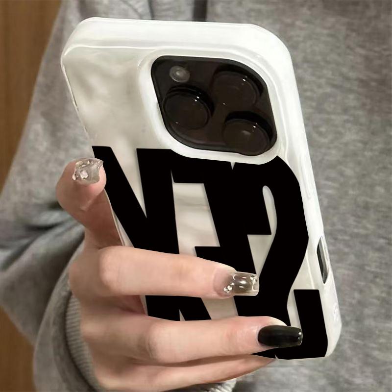 Fashion English Letter Sex Print Phone Case For IPhone 17 Plus Air 16 15 14 13 12 11 Pro Max Shockproof Folds Texture Soft Cover