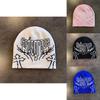 Fashionable Letter Printed Neutral Casual Warm Knitted Hat For Streetwear And Warmth