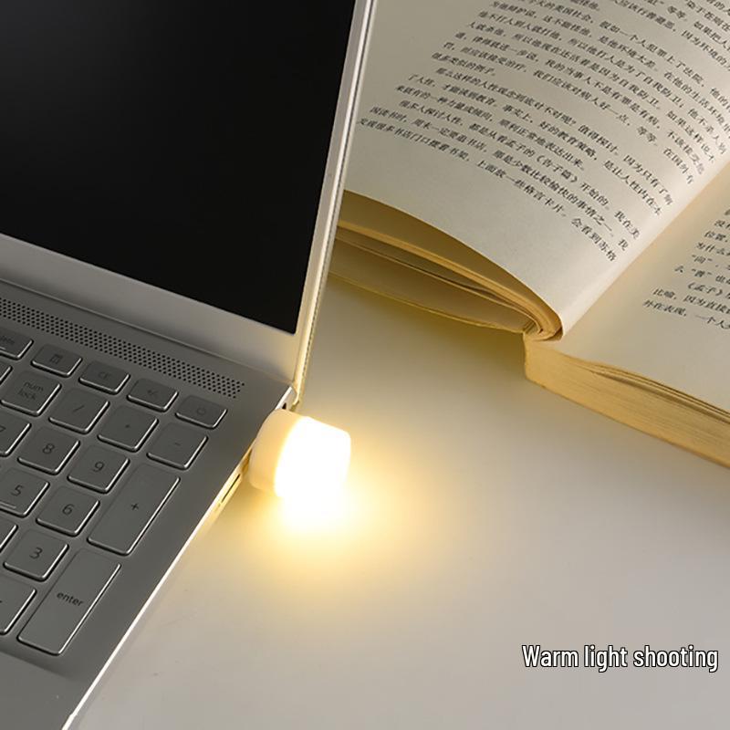 Portable Mini USB LED Night Light: Emergency, Atmosphere, Eye Protection, Small Round Bedside Bulb with Power Bank