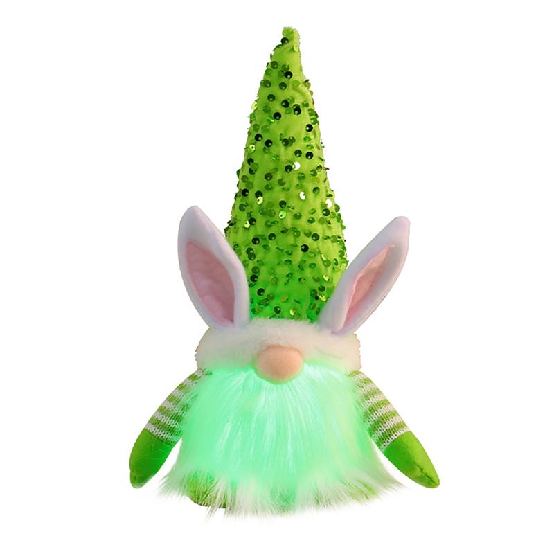 

Весенние пасхальные гномы с блестками, плюшевые куклы, заячьи уши, гном со светодиодной подсветкой, праздничные украшения для дома