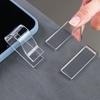 4PCS Clear Invisible Tablecloth Clips - Non-Slip Plastic Holders for Home Dining Tables