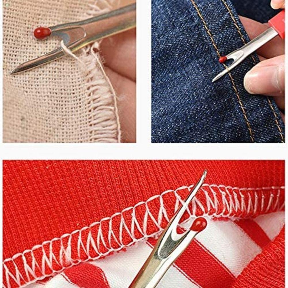 Easy Thread Removal Sewing Seam Set with Storage Box Comfortable Grip Stitch Unpicker Wide Application Multi-functional