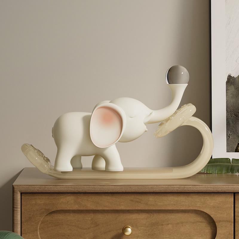Auspicious Ruyi Elephant Ornament for Home, Office, and Wine Cabinet Decor
