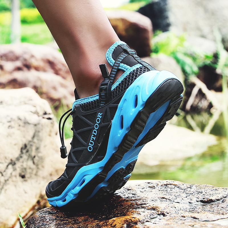 Paar Bachwander-Schuhe Outdoor-Angelschuhe atmungsaktiv rutschfest Wanderschuhe Herren schnelltrocknende Wat-Wanderschuhe Damen