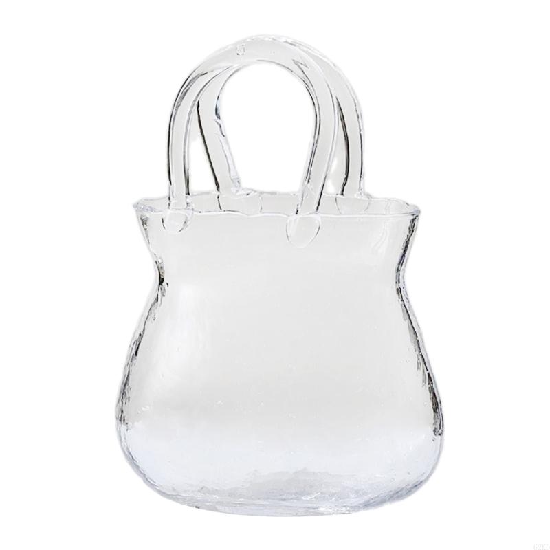 62KD Clear Glass Vase Fish Bowl Container Bucket Table Decors Supplies for Holiday Birthday Party Background Decorations