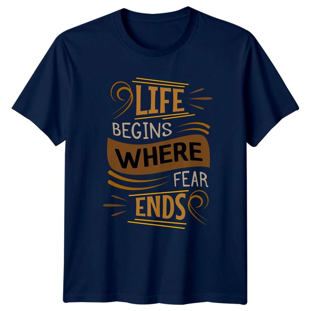 Life Begins Where Fear Ends TShirt Personal Growth Motivational Birthday Gift