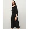 JOOZE ANNAKO French Retro Shirred Mid-Sleeve Dress JTEQ50032