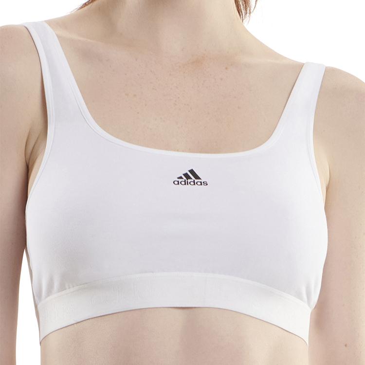 Adidas Letter Print Wireless Breathable Bralette Women Underwear White 4A7H11-192